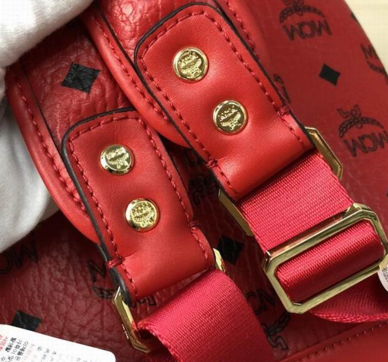 Authentic MCM : Stark Side Studs Backpack in Visetos