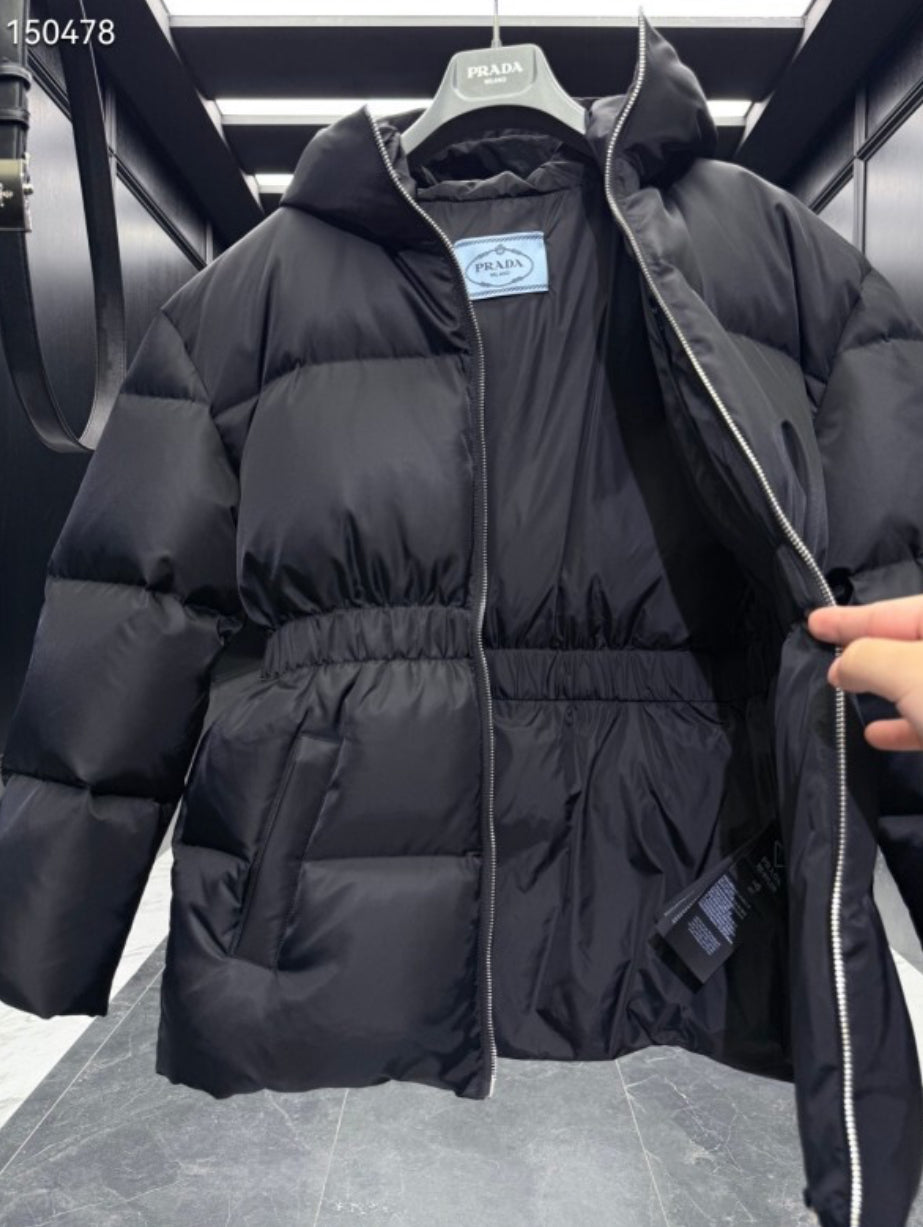 Authentic PRADA Re-Nylon Hooded Down Jacket