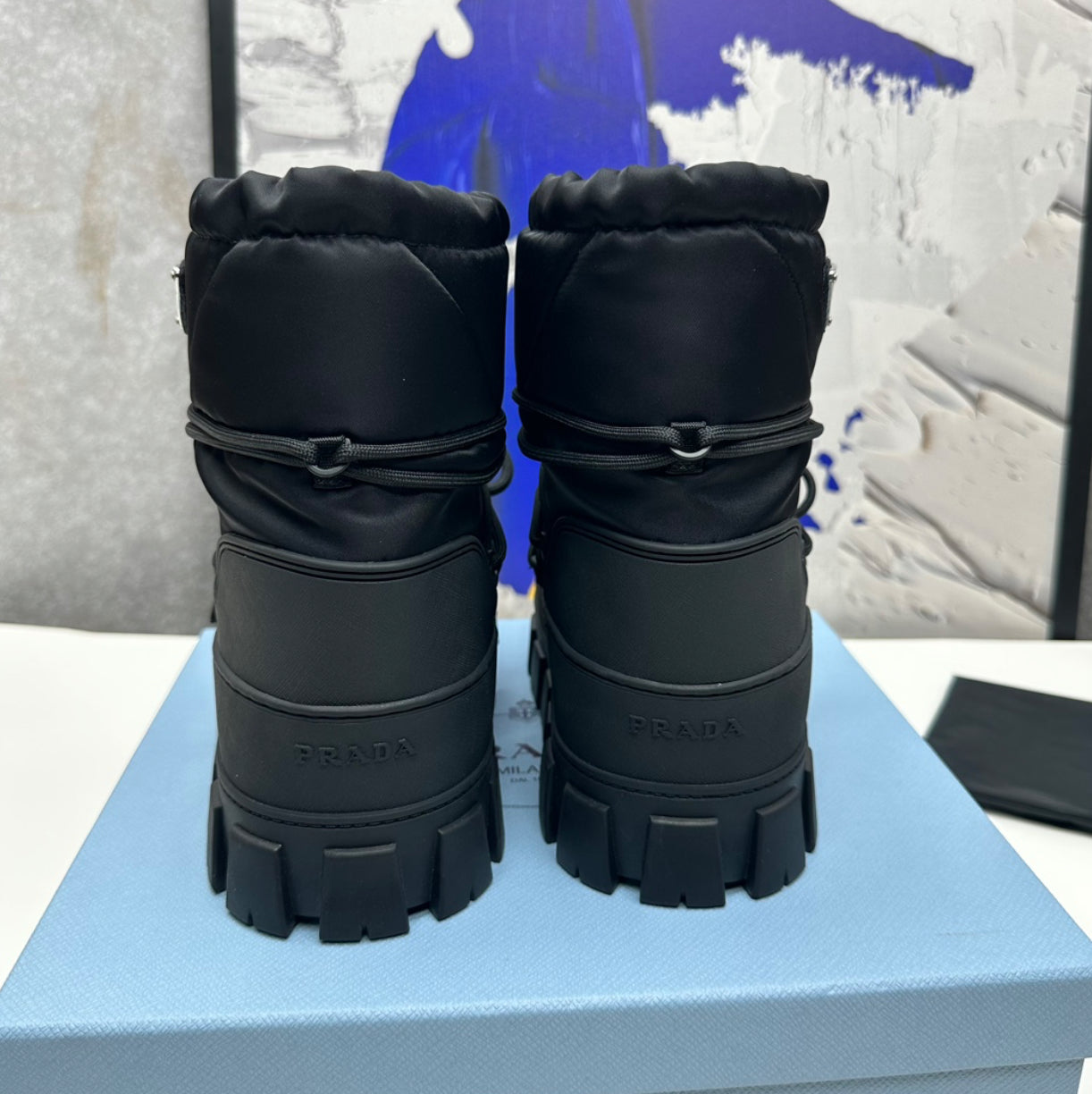 Authentic Prada Re-Nylon gabardine après ski booties