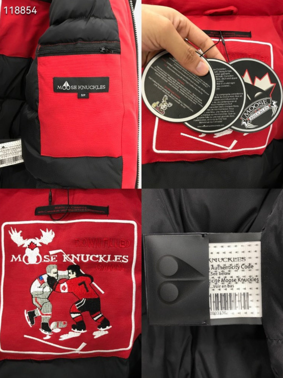 Authentic Moose Knuckles - ORIGINAL BALLISTIC SHEARLING TRIM BOMBER JACKET