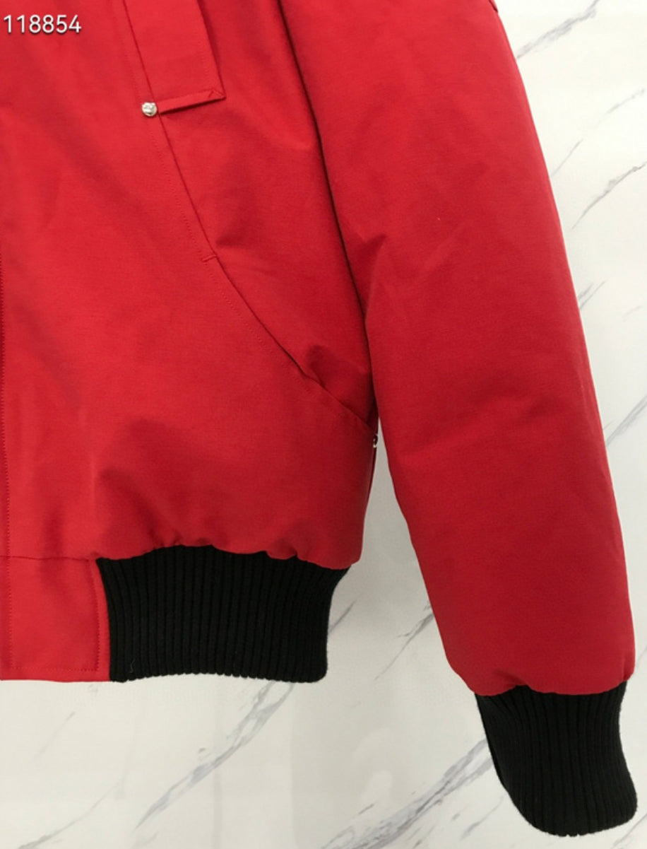 Authentic Moose Knuckles - ORIGINAL BALLISTIC SHEARLING TRIM BOMBER JACKET