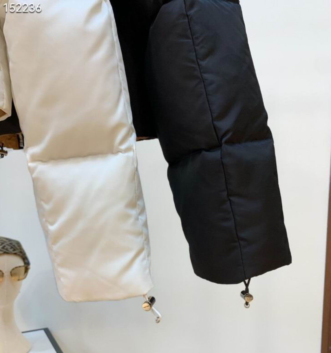 Cropped Re-Nylon down jacket