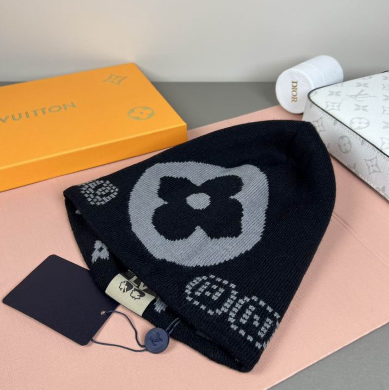 Authentic Louis Vuitton - Fit Monogram Beanie (reversible)