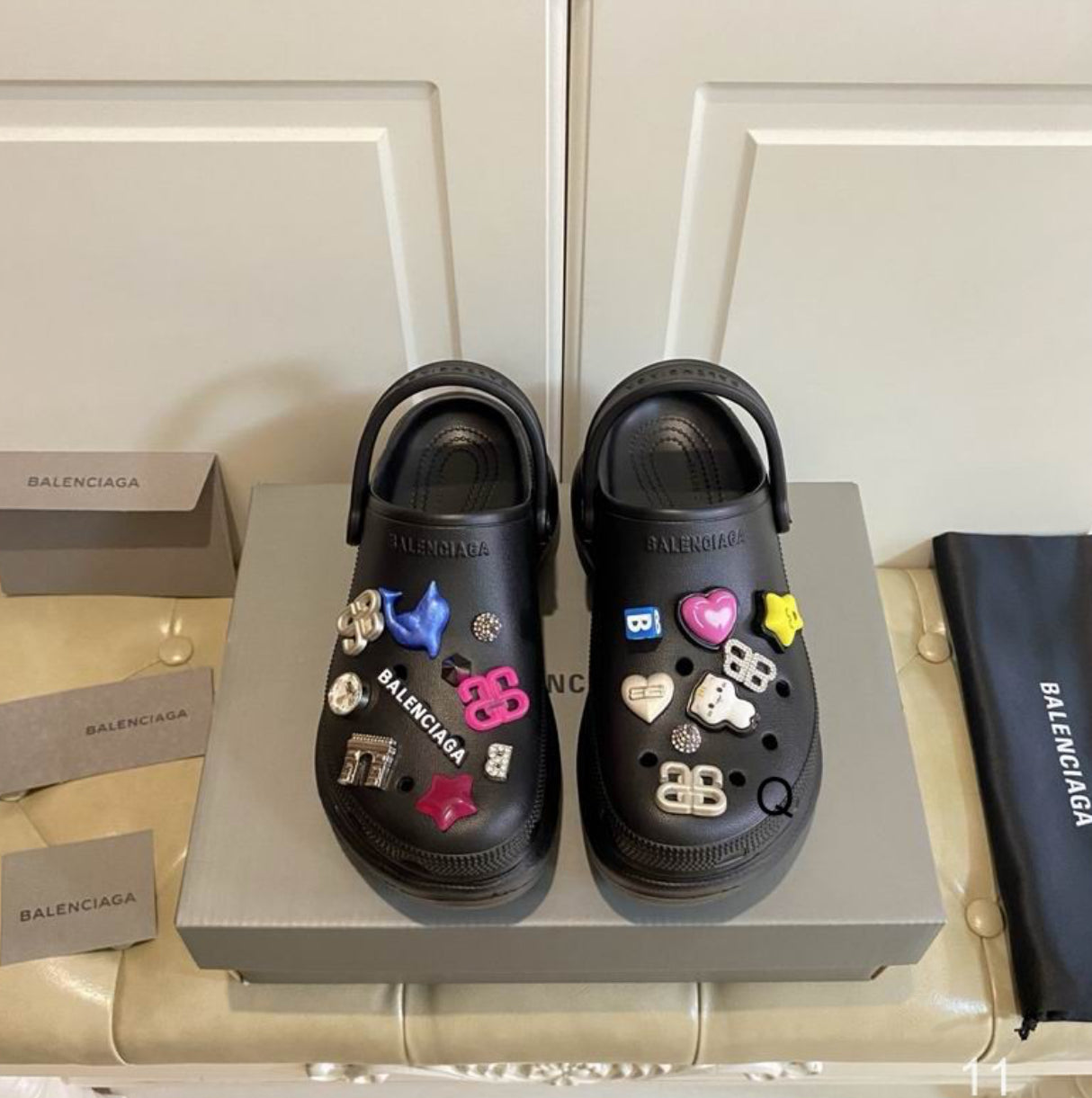 Authentic Balenciaga Mule Jibbitz  Crocs