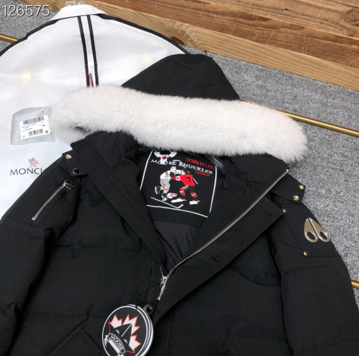 Authentic Moose Knuckles - ORIGINAL SHEARLING TRIM 3Q JACKET
