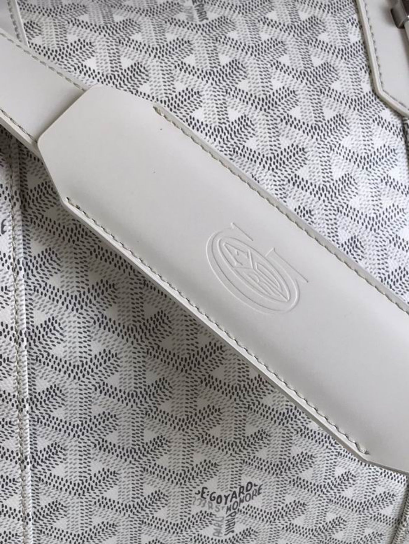 Authentic Goyard Boston 50 bag (White)