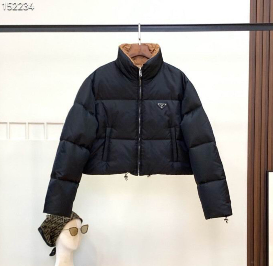 Authentic Prada Cropped Re-Nylon down jacket