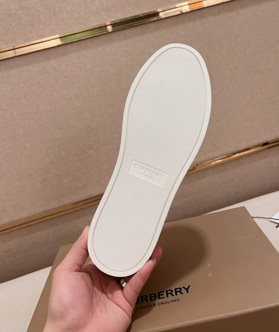 Leather Suede and Check Sneakers