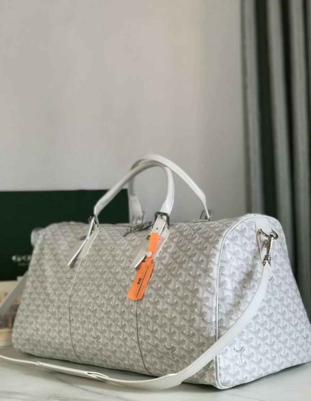 Authentic Goyard Boston 50 bag (White)