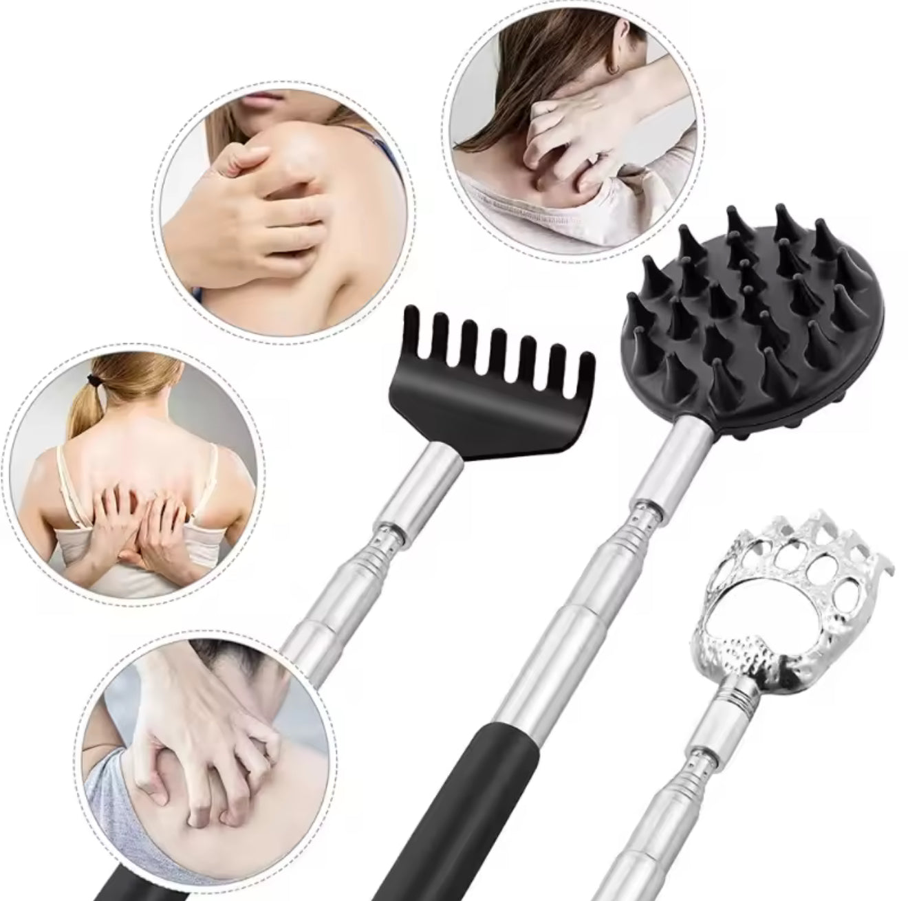 Extendable Back-scratcher (3-piece set)