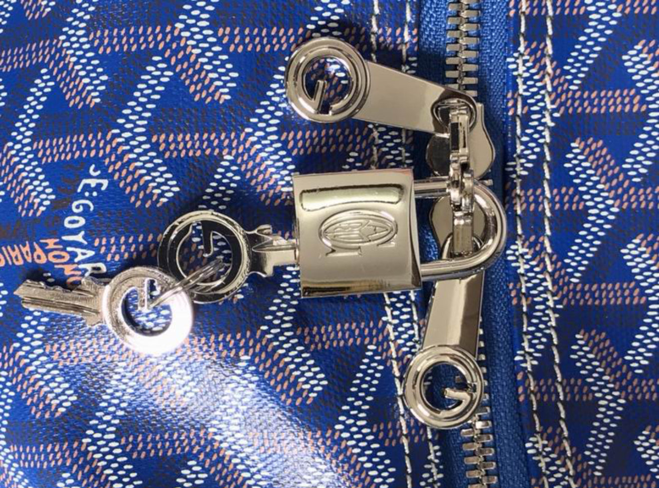 Authentic Goyard Boston 50 bag (Blue)