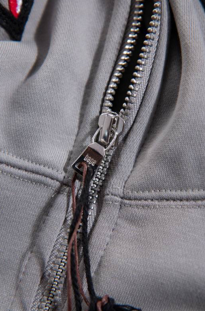 Authentic BAPE X NEIGHBORHOOD TWO FACE HALF ZIP HOODIE