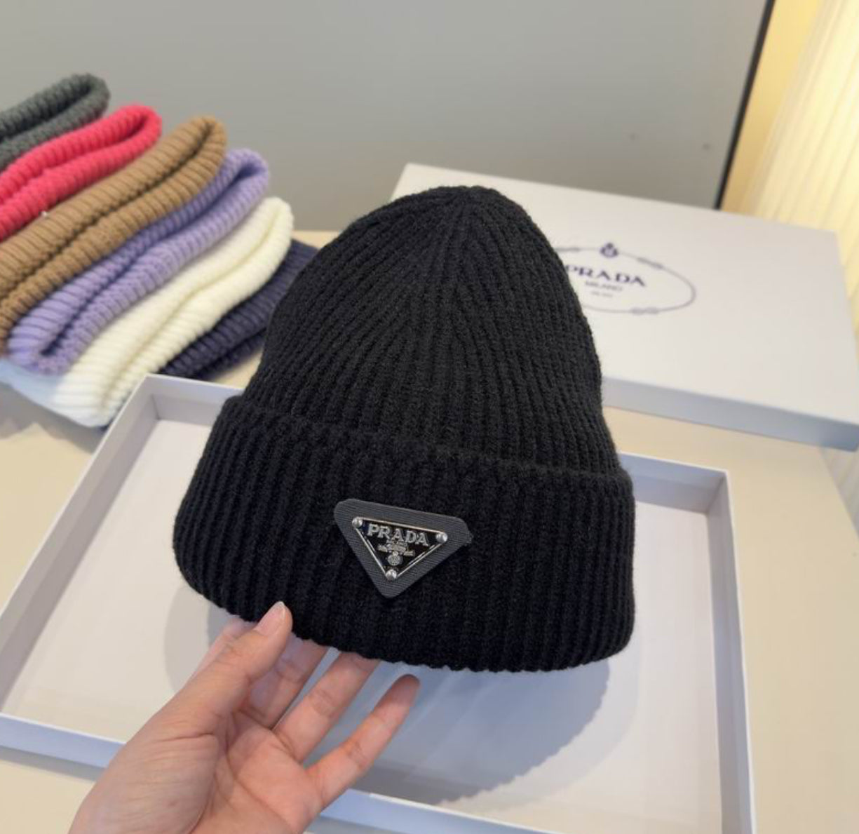 Authentic PRADA Wool and cashmere beanie