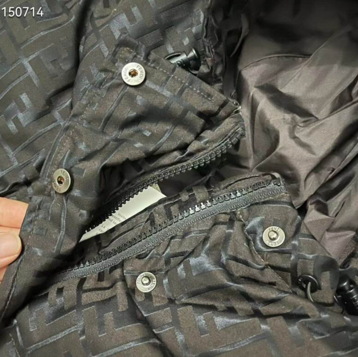 Authentic Fendi FF Nylon Down Jacket