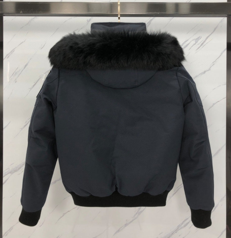 Authentic Moose Knuckles - ORIGINAL BALLISTIC SHEARLING TRIM BOMBER JACKET