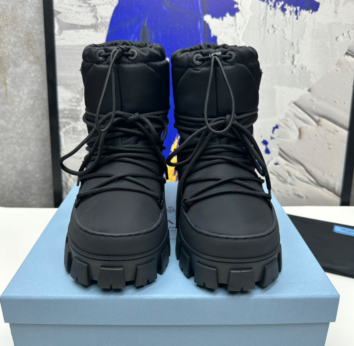 Authentic Prada Re-Nylon gabardine après ski booties
