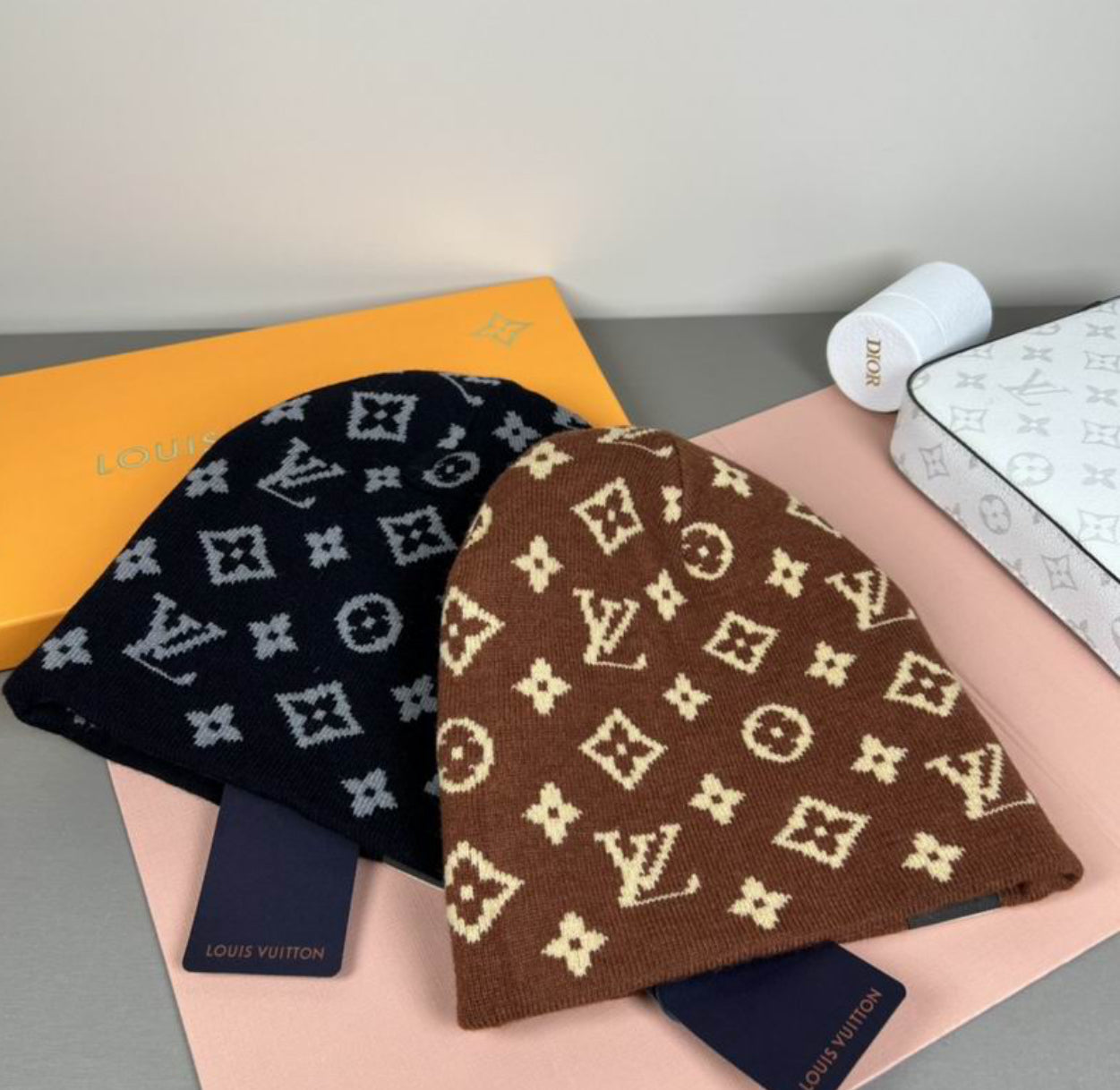 Authentic Louis Vuitton - Fit Monogram Beanie (reversible)