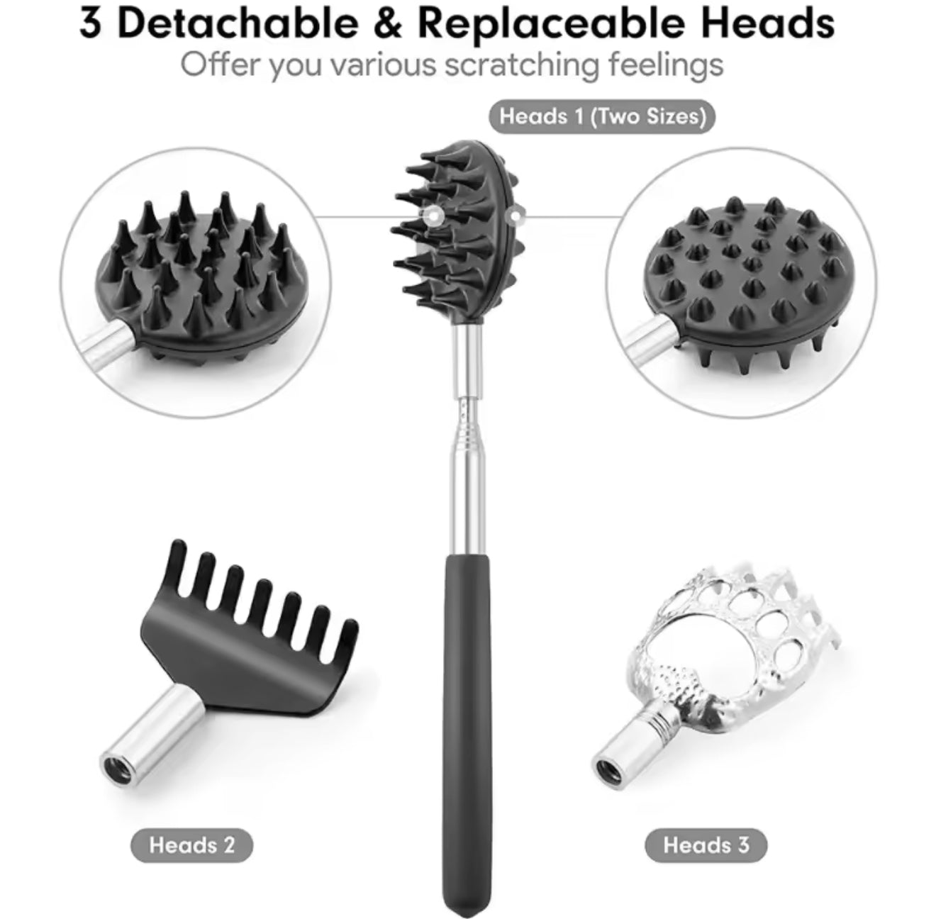 Extendable Back-scratcher (3-piece set)