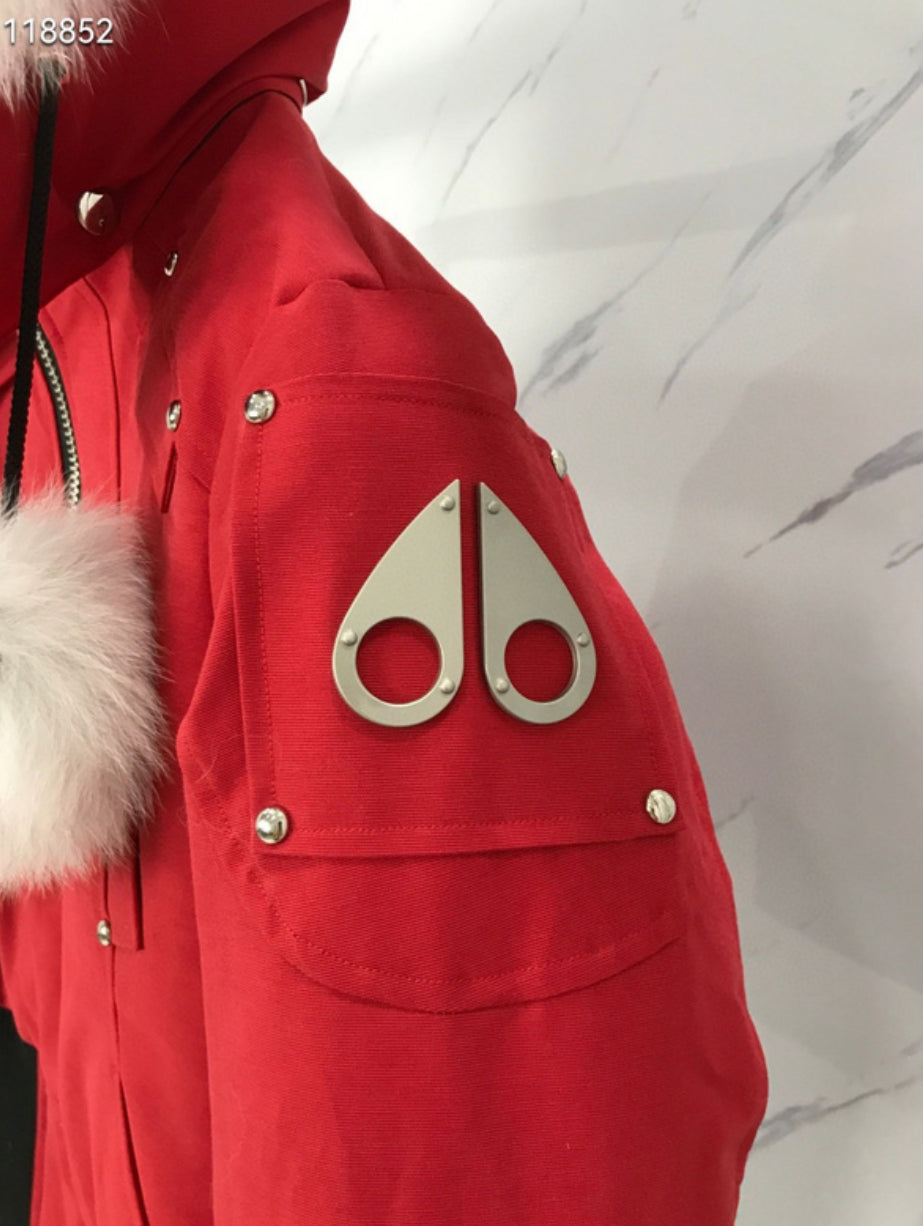 Authentic Moose Knuckles ORIGINAL DEBBIE SHEARLING TRIM BOMBER JACKET