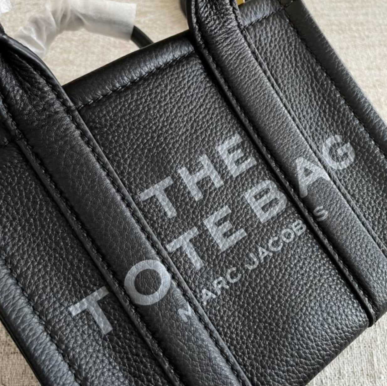 Authentic Marc Jacobs Leather Crossbody Tote Bag