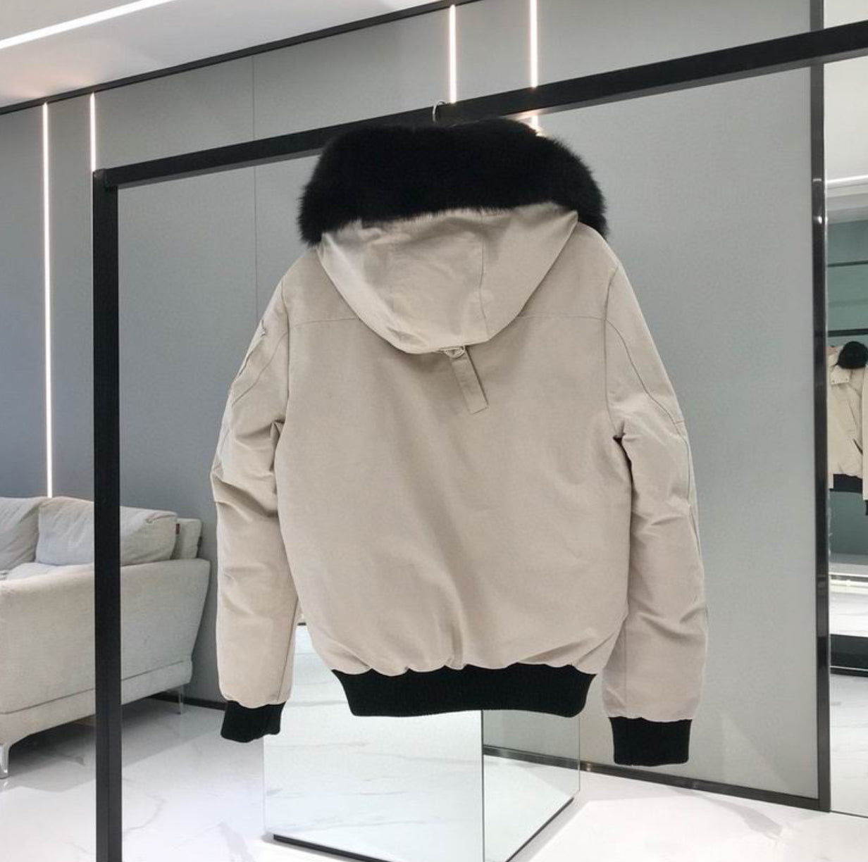 Authentic Moose Knuckles - ORIGINAL BALLISTIC SHEARLING TRIM BOMBER JACKET