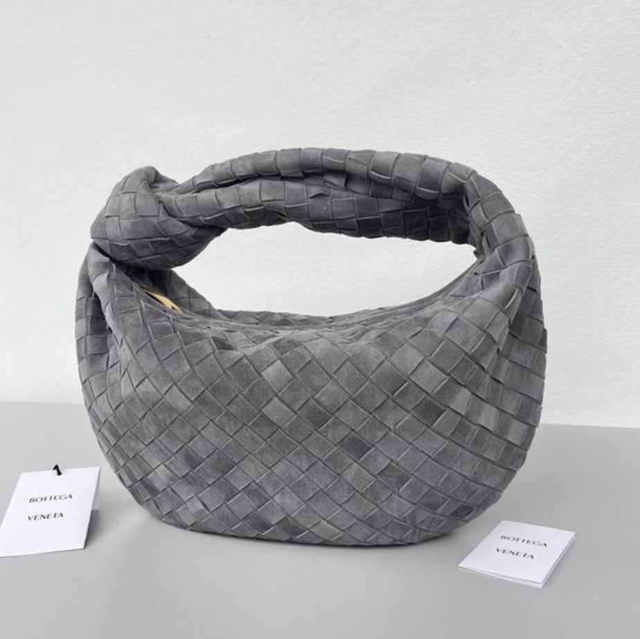 Authentic Bottege Veneta SMALL Jodie (Intrecciato SUEDE leather)