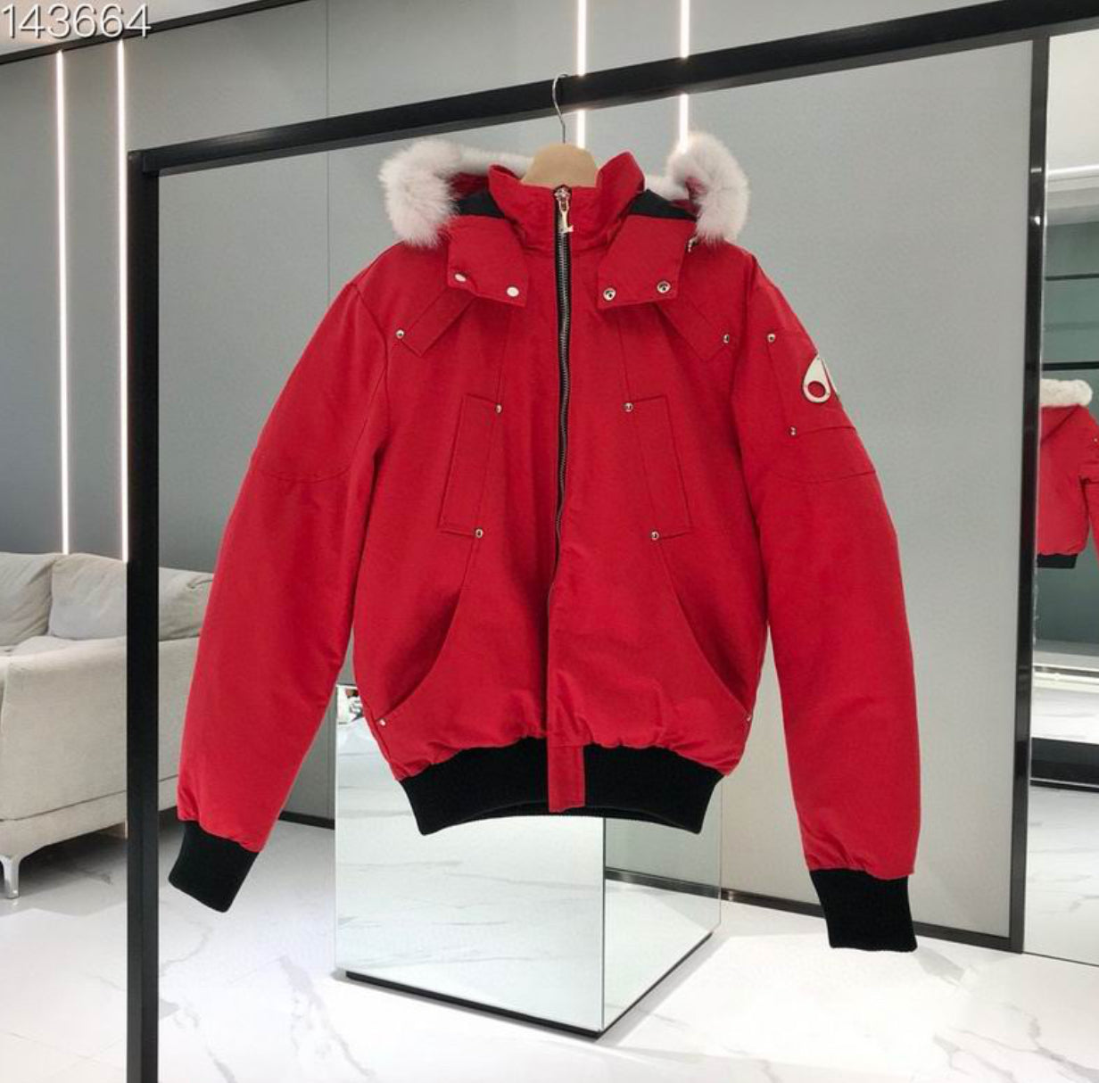 Authentic Moose Knuckles - ORIGINAL BALLISTIC SHEARLING TRIM BOMBER JACKET