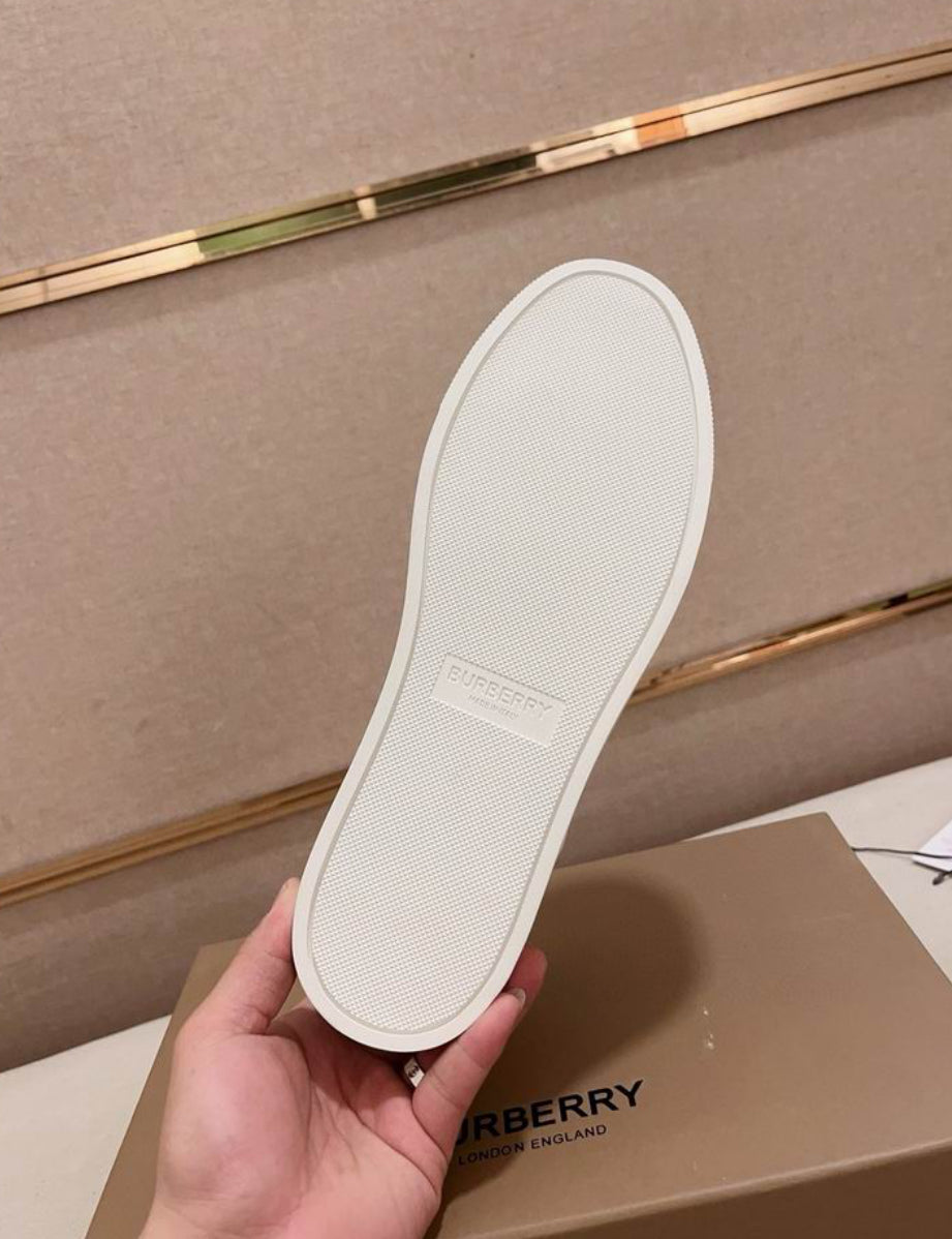 Leather Suede and Check Sneakers