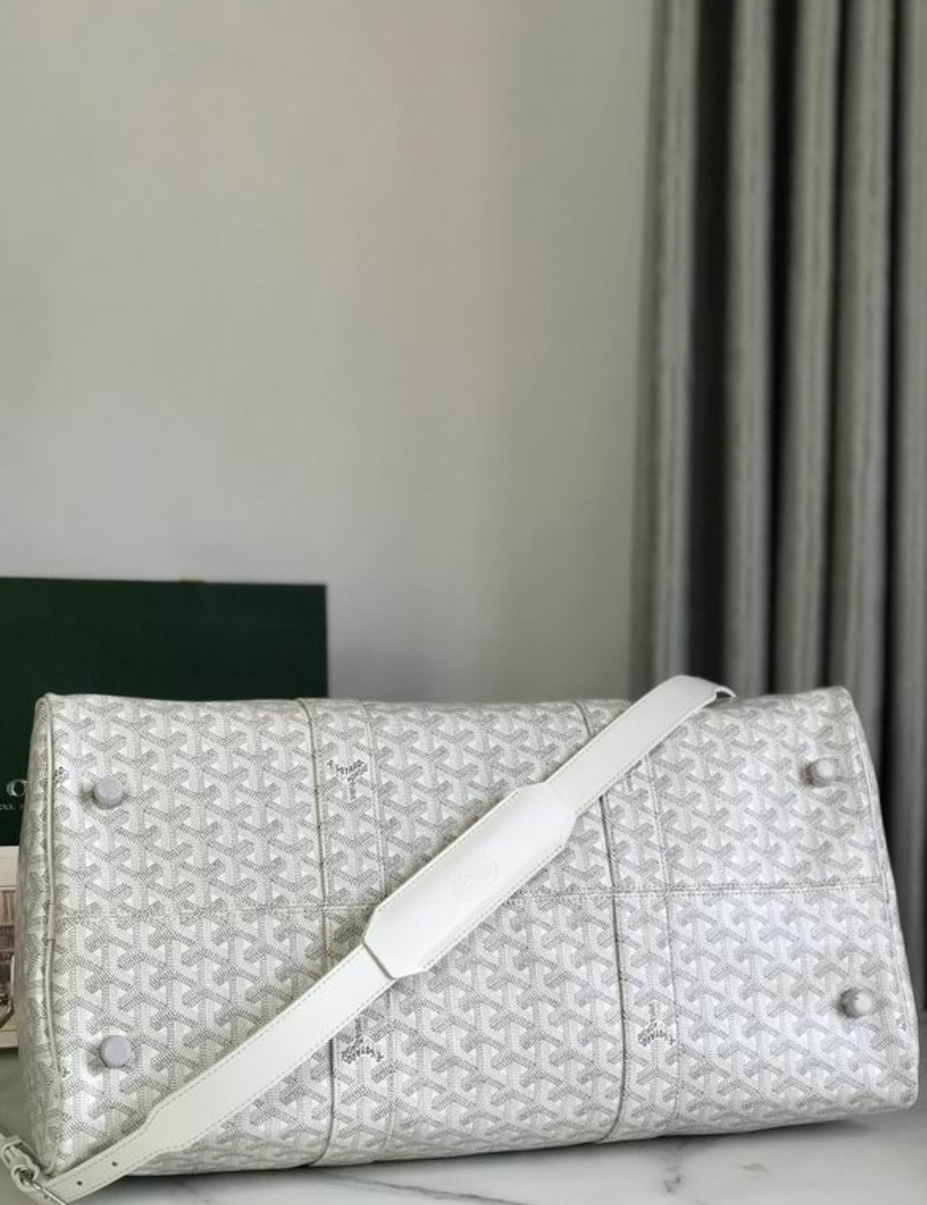 Authentic Goyard Boston 50 bag (White)