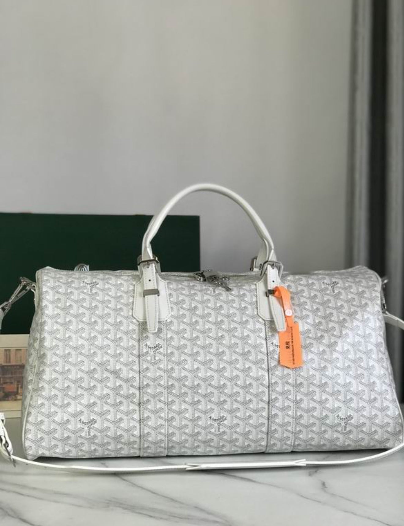 Authentic Goyard Boston 50 bag (White)