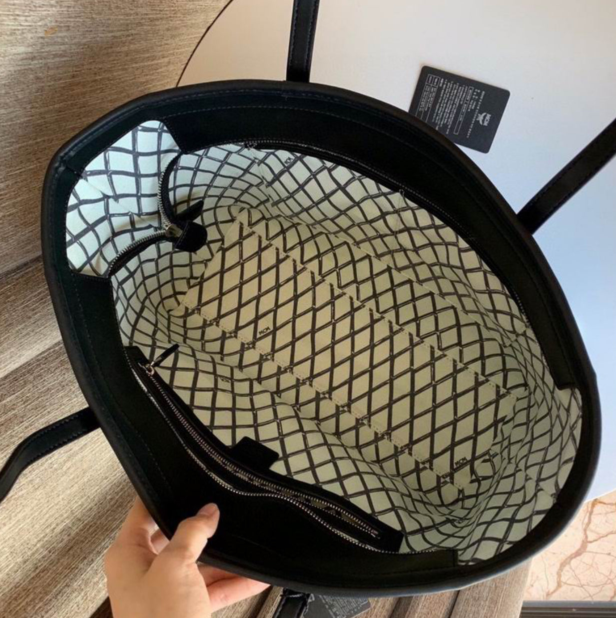 Authentic MCM Toni Top-Zip Shopper in Visetos