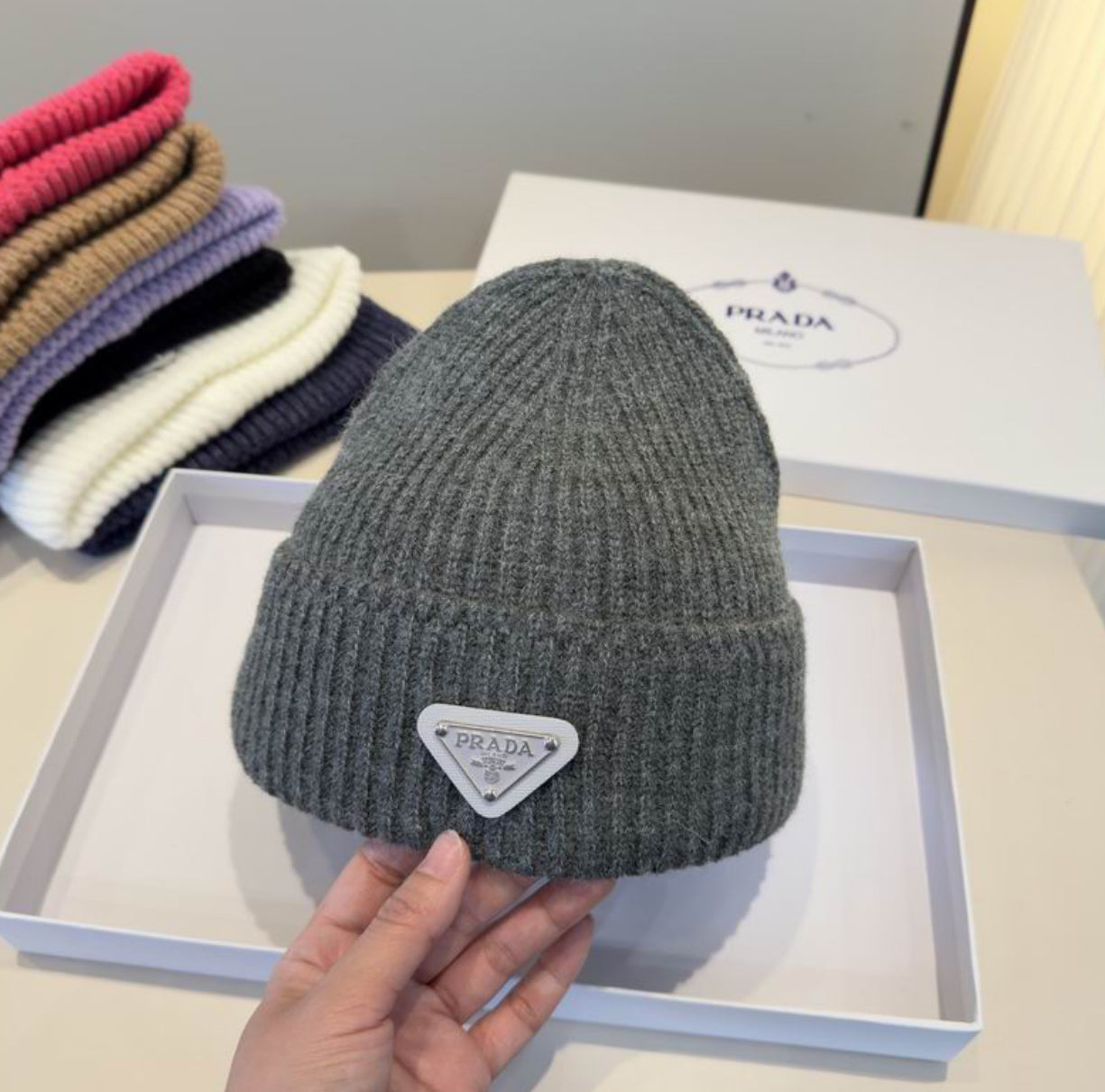 Authentic PRADA Wool and cashmere beanie