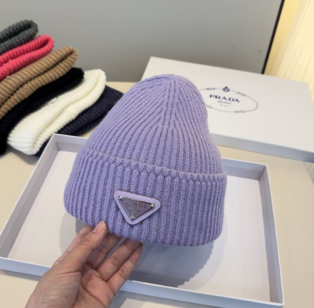Authentic PRADA Wool and cashmere beanie