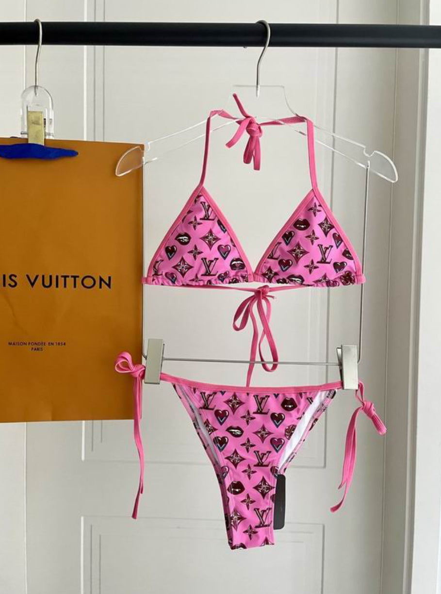 Authentic Louis Vuitton Graphic Monogram Bikini Set