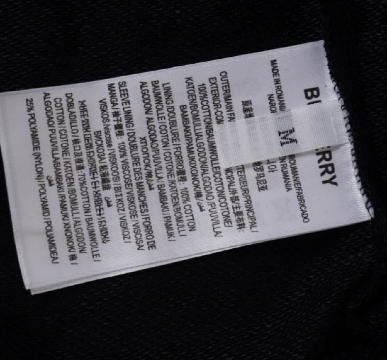 Authentic BURBERRY – Check Trim Cotton Hoodie