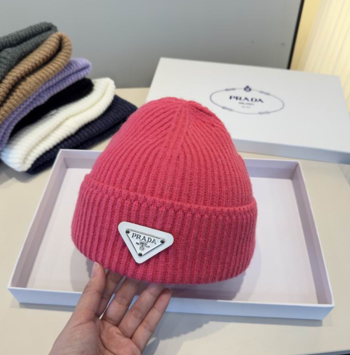 Authentic PRADA Wool and cashmere beanie