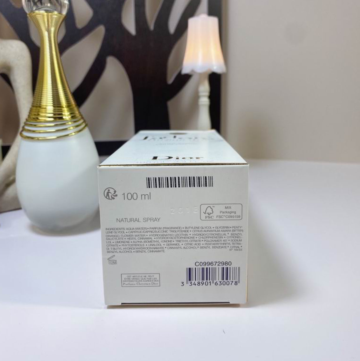 Authentic Christian Dior - J'adore Parfum d'eau EDP (Alcohol-Free)