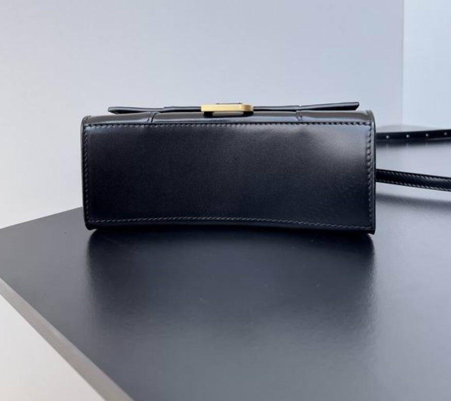 Authentic Balenciaga Hourglass Handbag XS (Shiny Box Calfskin)