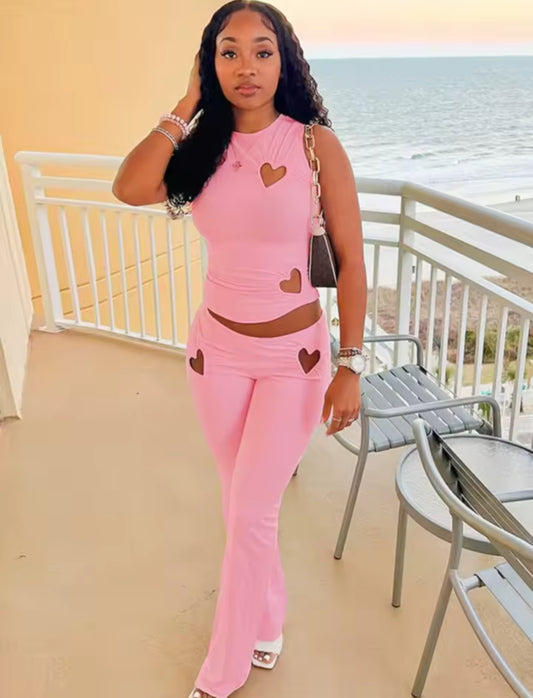 Sexy Hearted  Leggings Set