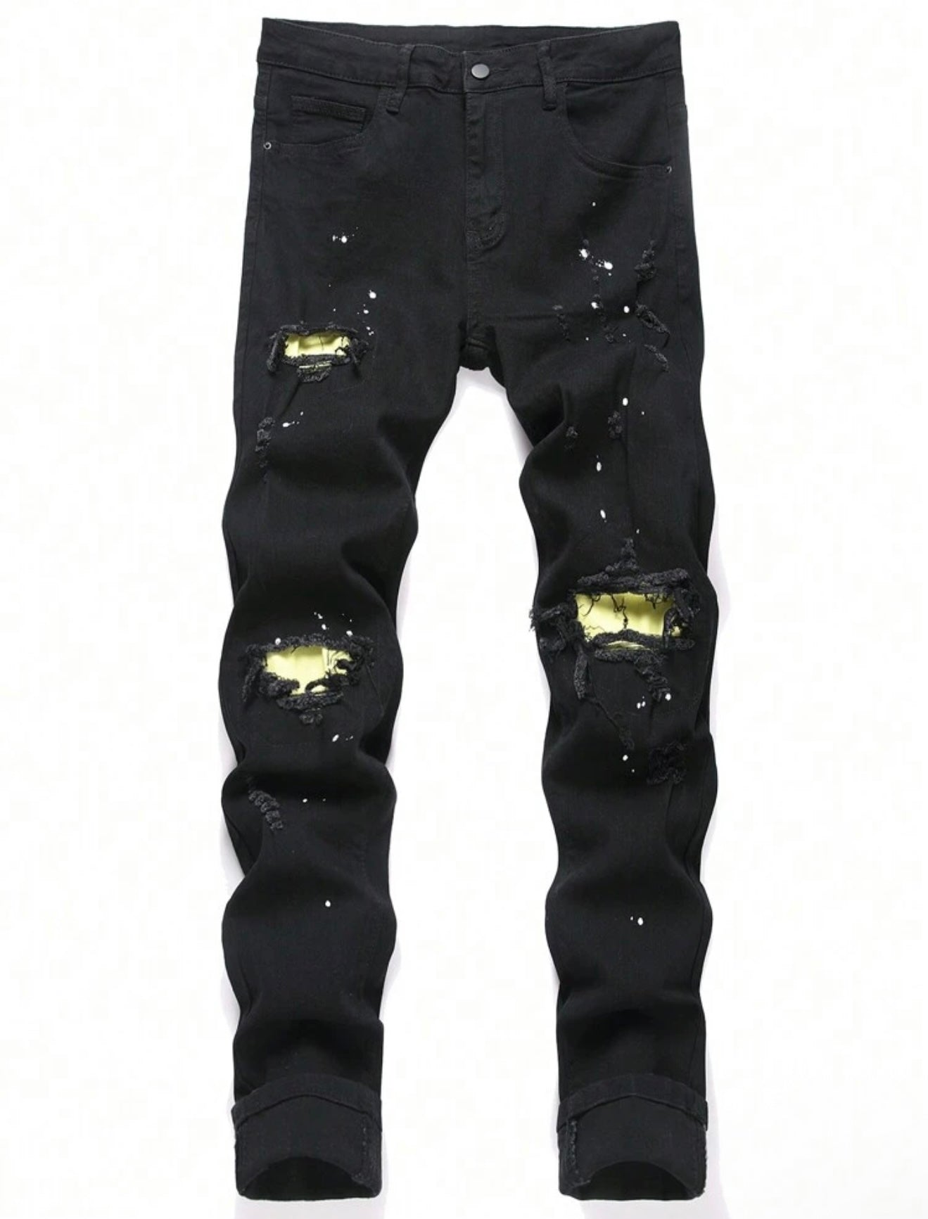 Patched Ripped Jeans