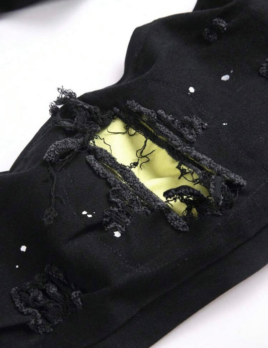 Patched Ripped Jeans