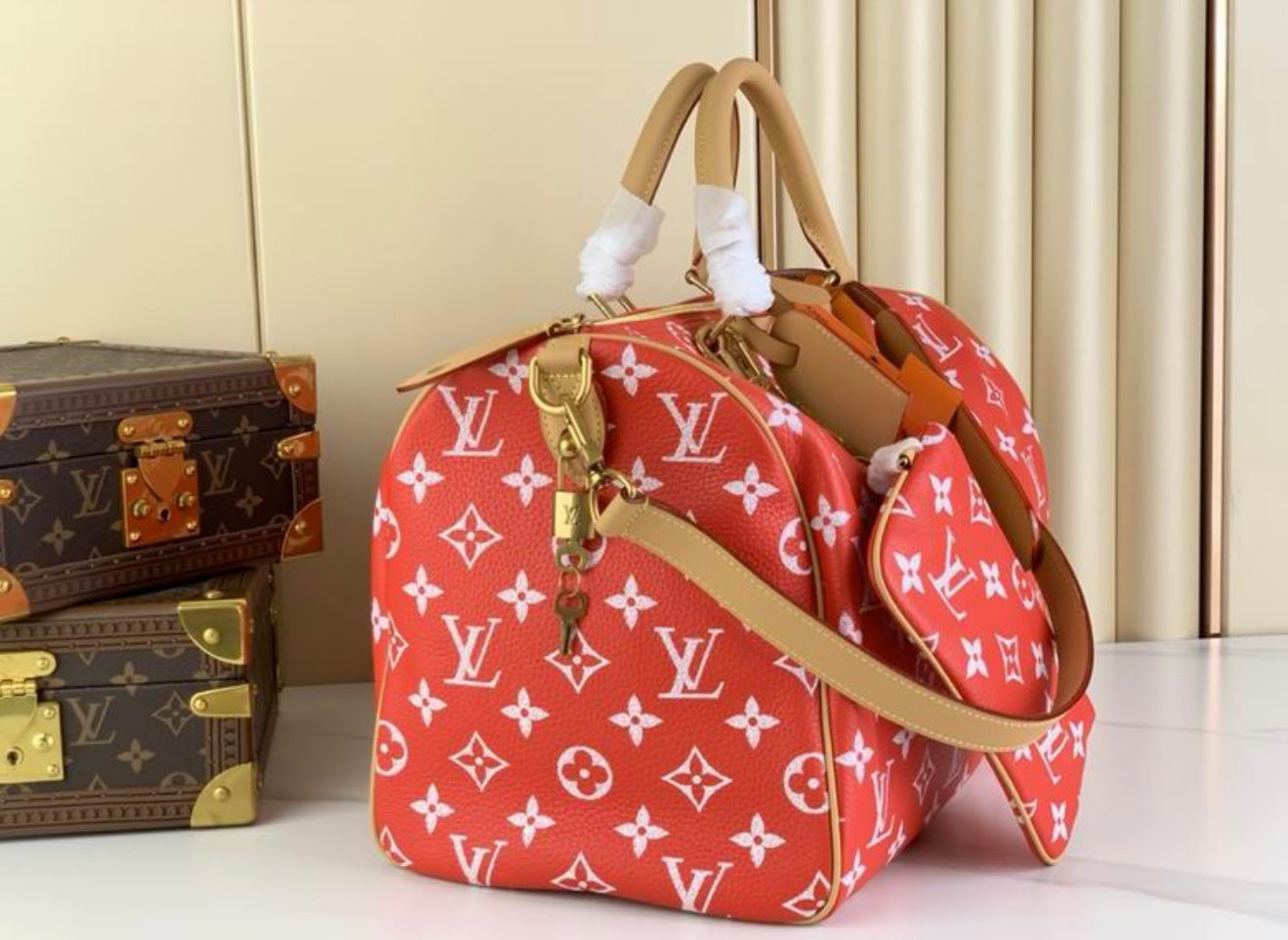 Authentic Louis Vuitton Speedy P9 Bandoulière 40 (Red)