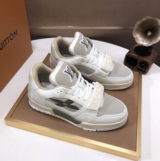 Authentic Louis Vuitton Trainer Sneaker (Monogram Flower Beige)