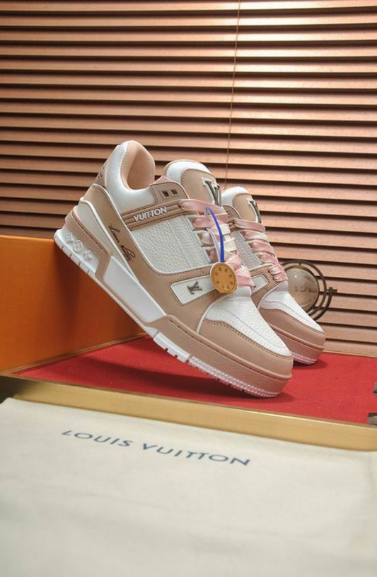 Authentic Louis Vuitton LV Trainer Sneaker (Pink)