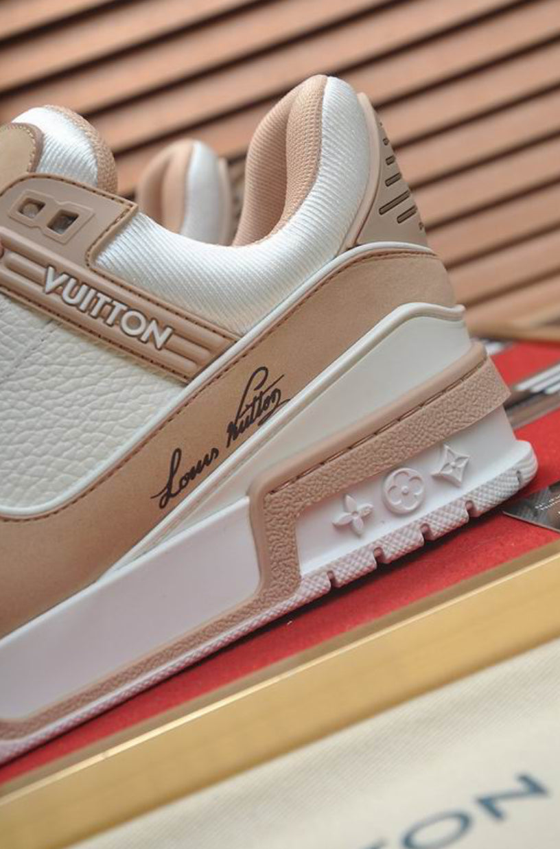 Authentic Louis Vuitton LV Trainer Sneaker (Pink)
