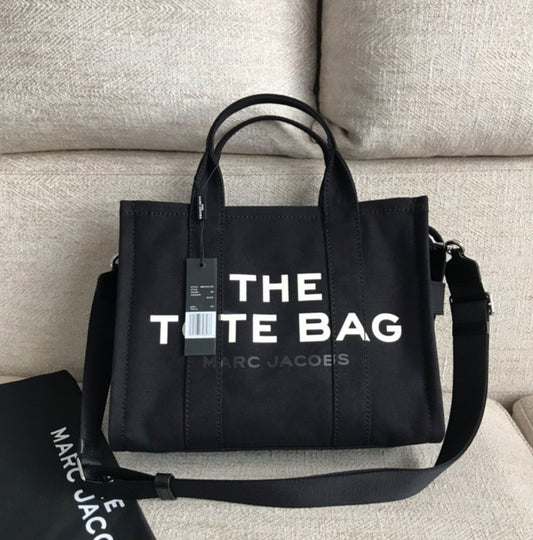 Authentic Marc Jacobs Canvas Large Tote Bag (Black)