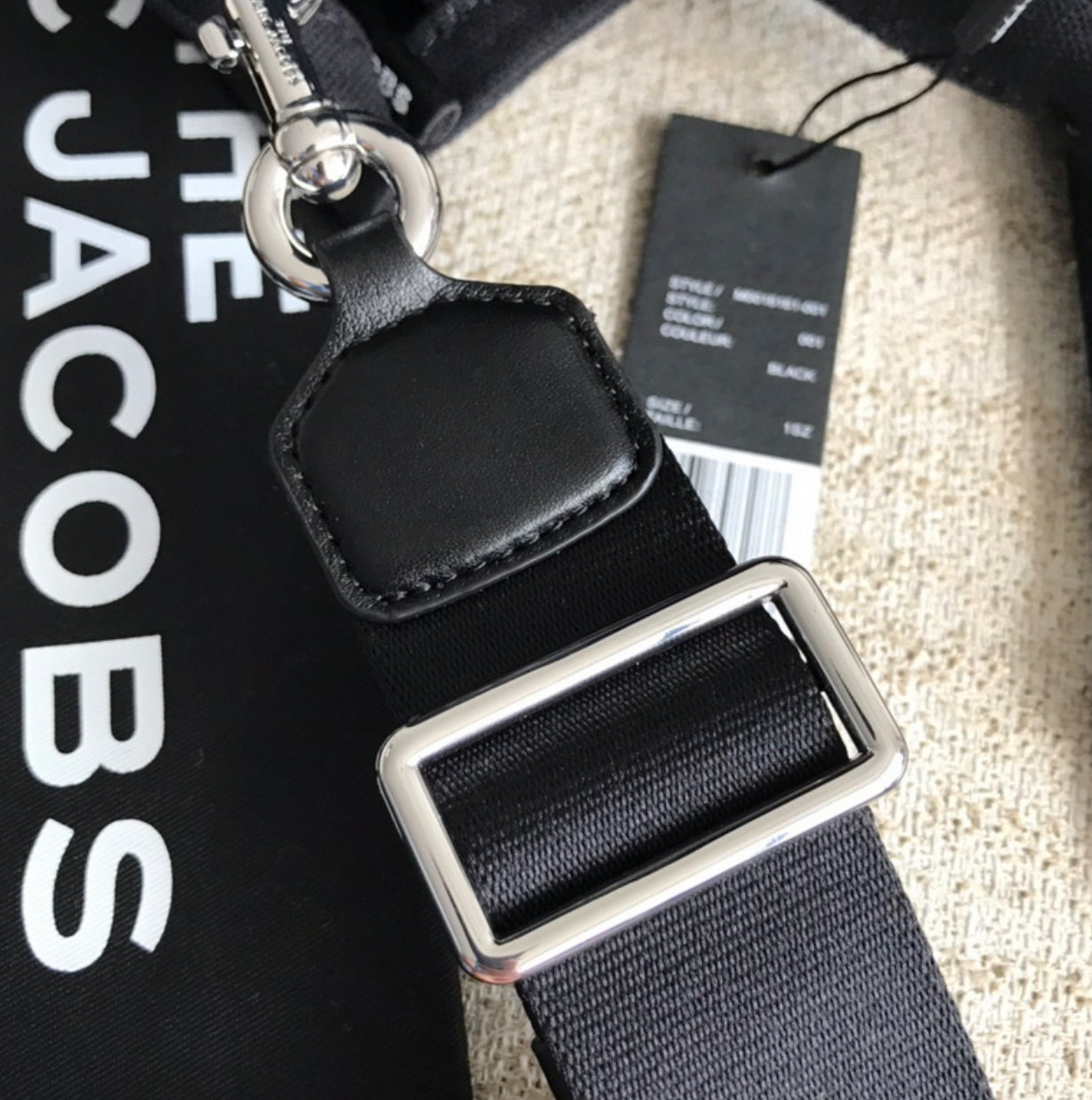 Authentic Marc Jacobs Canvas Large Tote Bag (Black)