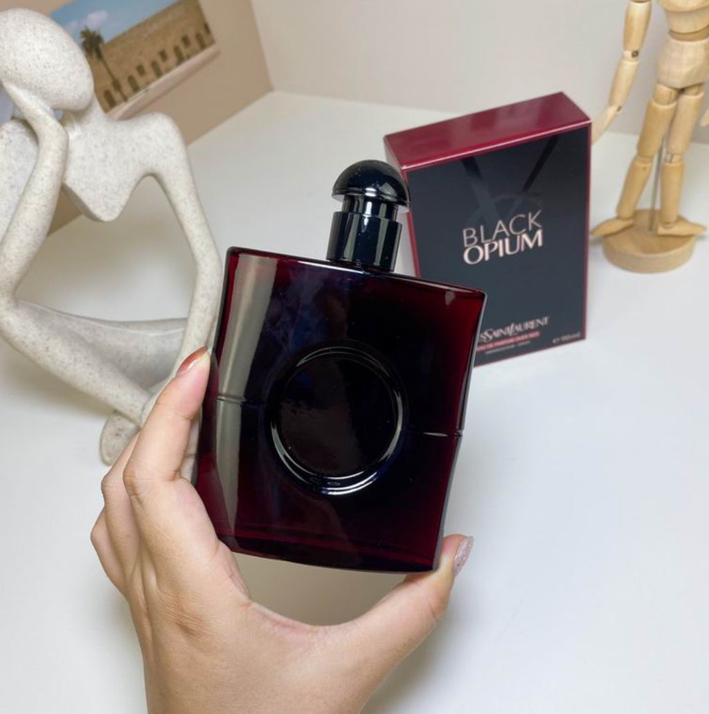 Authentic BLACK OPIUM EAU DE PARFUM OVER RED