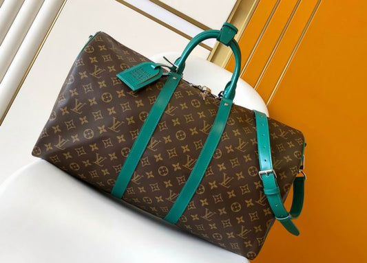 Authentic Louis Vuitton Keepall Bandoulière 50 (Borneo Green)