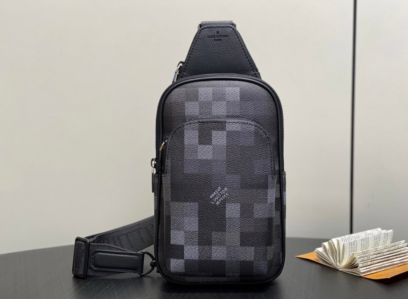 Authentic LOUIS VUITTON Damoflage Black Avenue Sling Bag